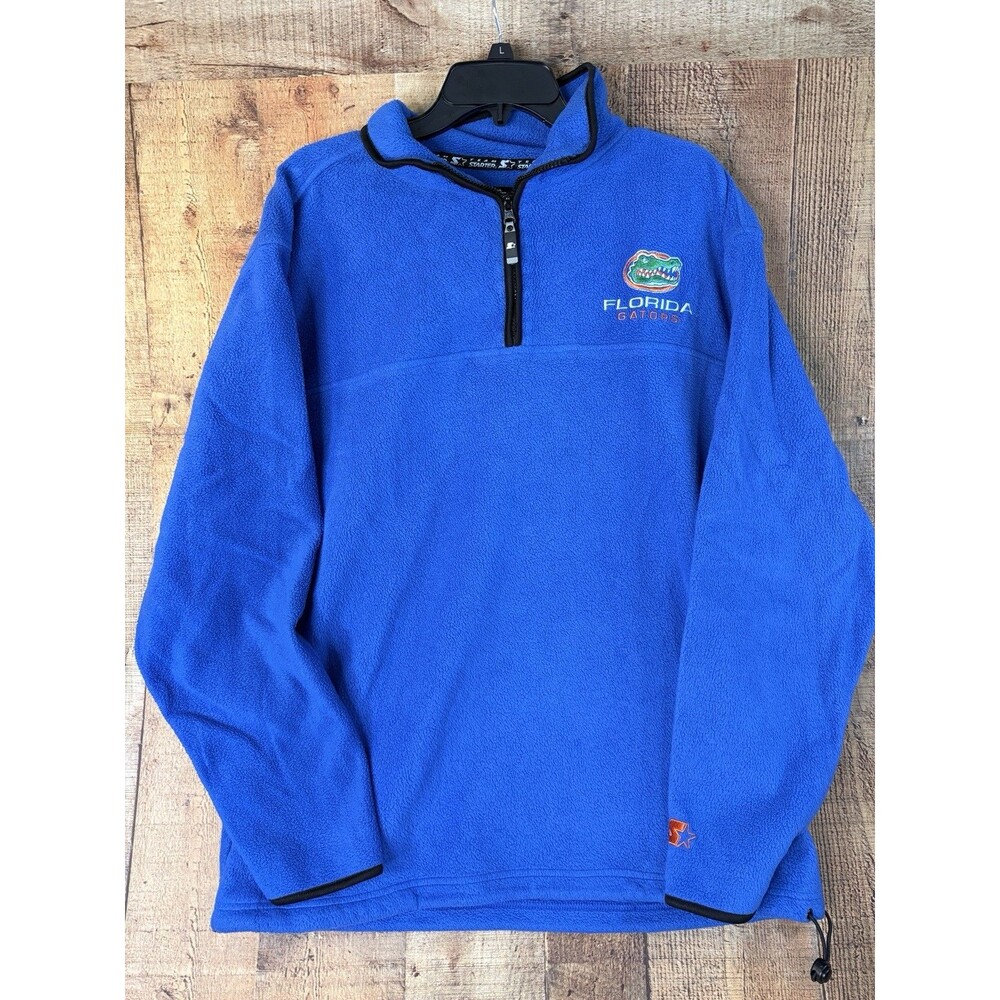 Vintage Florida Gators Sweatshirt STARTER Fleece Quarter Zip Men's Size L NCAA